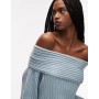 ASOS DESIGN oversized rib knit off shoulder jumper