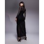 ASOS DESIGN sheer panelled mesh high neck maxi dress
