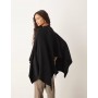 Gina Tricot knitted cape jumper top in black