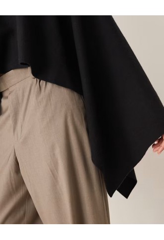 Gina Tricot knitted cape jumper top in black