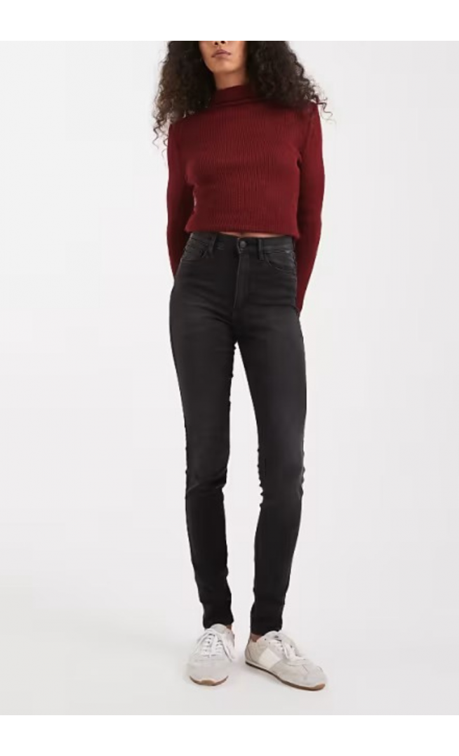 ONLY Royal high waisted skinny jeans in washed black
