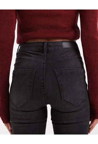ONLY Royal high waisted skinny jeans in washed black