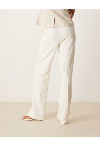 ASOS DESIGN Tall tailored slim straight linen trousers