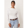ASOS DESIGN off shoulder cinched waist long sleeve top