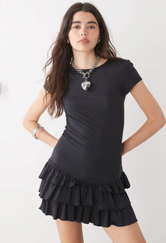 COLLUSION ruffle mini dress...