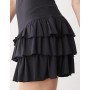 COLLUSION ruffle mini dress in black