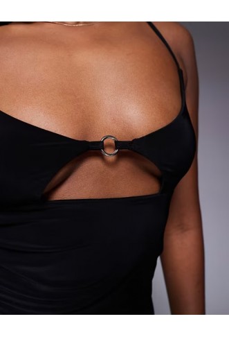 Missyempire slinky detail front cut out cami top