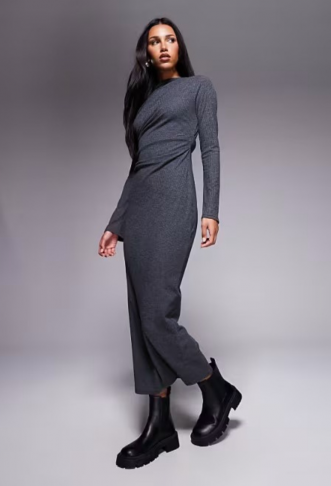 ASOS DESIGN ribbed drape...