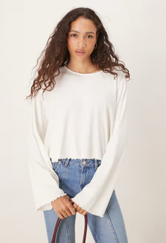 ASOS DESIGN lettuce hem...