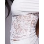 Missyempire double sculpted slinky deep bardot lace