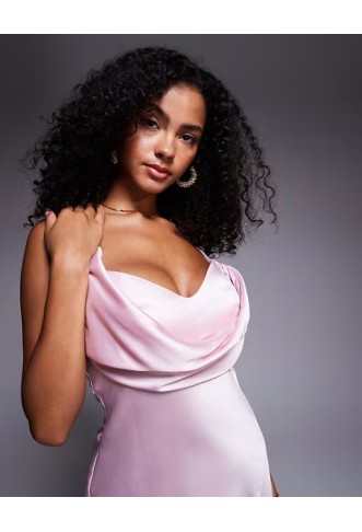 River Island one shoulder cowl neck maxi dress