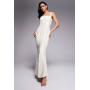 Murci exclusive square neck sheer lace panel maxi dress