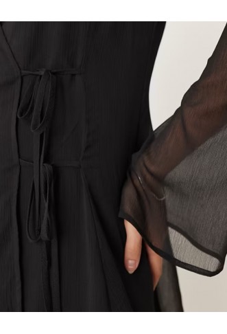 ASOS DESIGN wrap mini dress with ties