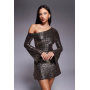ASOS DESIGN off shoulder sequin angel sleeve mini dress