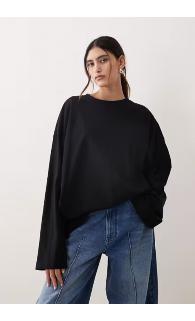 ARRANGE cotton oversized long sleeve t-shirt