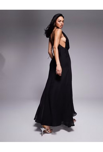 ASOS DESIGN one shoulder draped maxi dress