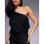 ASOS DESIGN one shoulder draped maxi dress