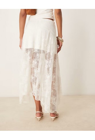 Abercrombie & Fitch lace detail flowy maxi skirt