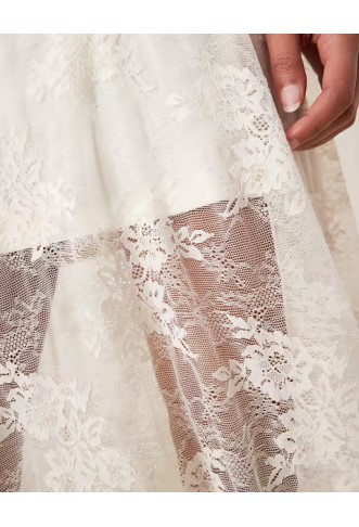 Abercrombie & Fitch lace detail flowy maxi skirt