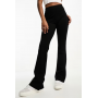 JDY Tall high waisted flared trousers in black