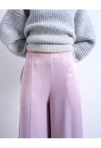 Topshop extreme wide leg satin trouse