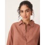 ASOS DESIGN oversized linen look shirt