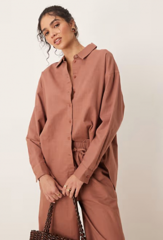 ASOS DESIGN oversized linen...