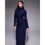 ASOS DESIGN high neck ruched side maxi dress