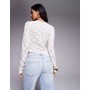 Brave Soul high neck long sleeve lace top