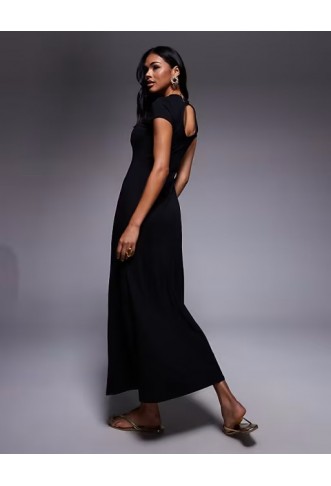 ASOS DESIGN cap sleeve seam detail midi dress