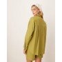 ASOS DESIGN oversized linen look shirt