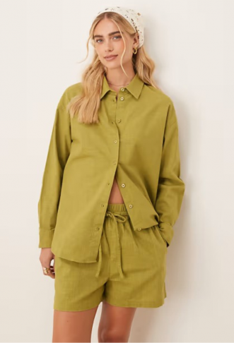 ASOS DESIGN oversized linen...
