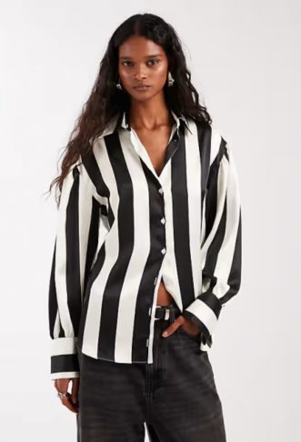 ASOS DESIGN satin oversized...