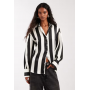 ASOS DESIGN satin oversized shirt in black stripe