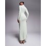 ASOS DESIGN long sleeve high neck maxi dress