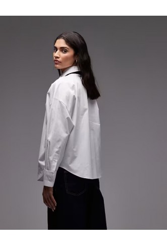 ASOS DESIGN oversized shirt in white