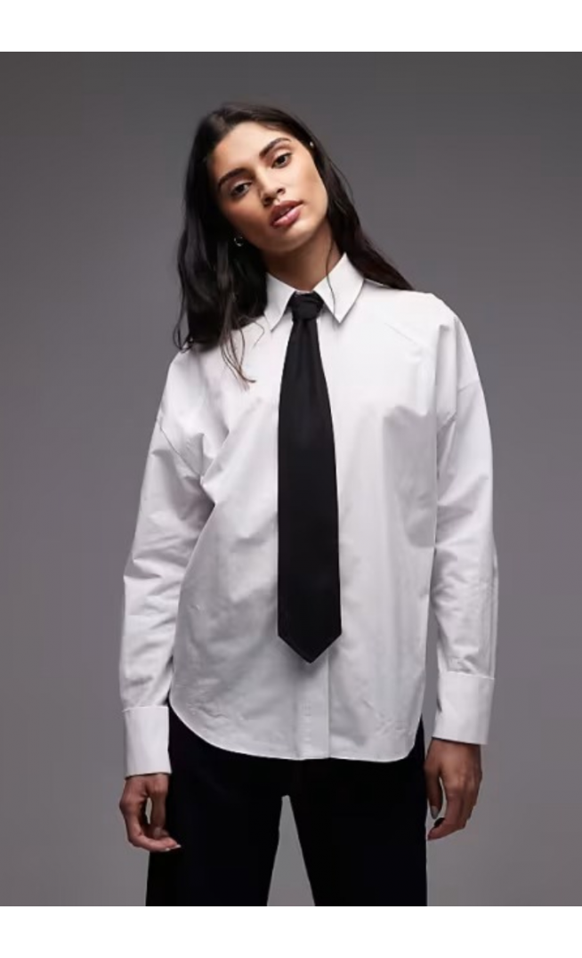 ASOS DESIGN oversized shirt in white