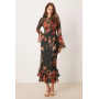 ASOS DESIGN flutter sleeve maxi dress with frill hem