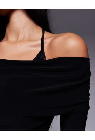 ASOS DESIGN bra detail long sleeve maxi dress