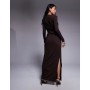 ASOS DESIGN soft touch long sleeve drape maxi dress