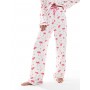 Loungeable jersey pyjama revere top and wide leg pants set