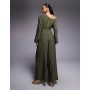 ASOS DESIGN fallen shoulder faux set jumpsuit