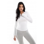 4505 Icon slim fit active long sleeve top in white