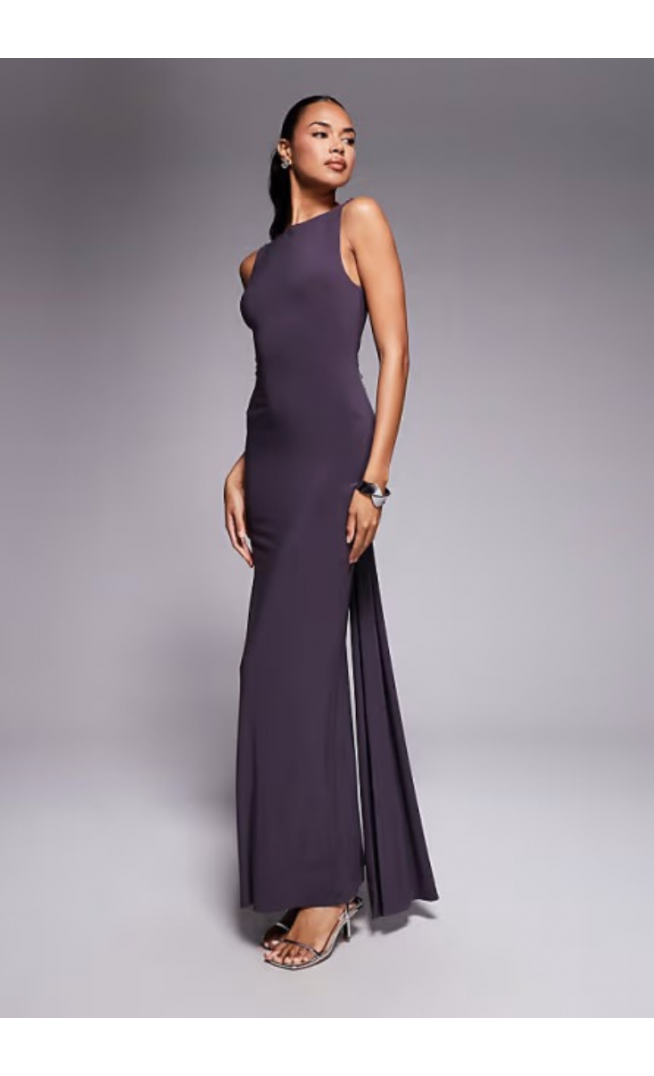 ASOS DESIGN knot back sculpting draped maxi dress