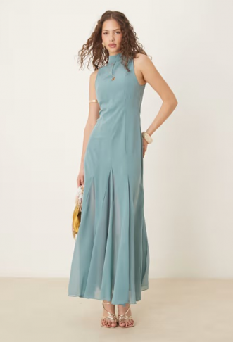 ASOS DESIGN high neck maxi...