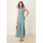 ASOS DESIGN high neck maxi dress with chiffon godets