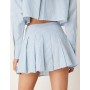 ASOS DESIGN tennis skirt co-ord in blue & white stripe