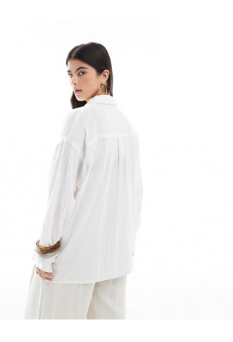 ASOS DESIGN oversized textured cotton shirt