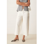 JDY cropped wide leg trouser in white