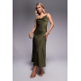 New Look Petite satin cowl neck midi dress